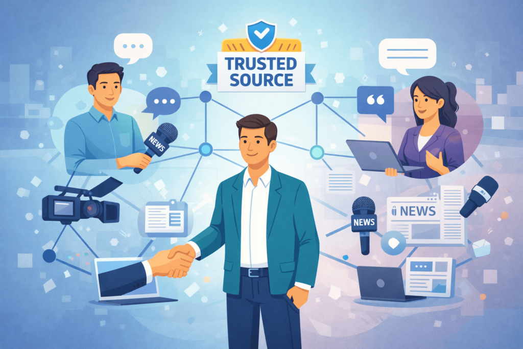 A professional building media trust, illustrating the advantages and disadvantages of public relations in credibility.