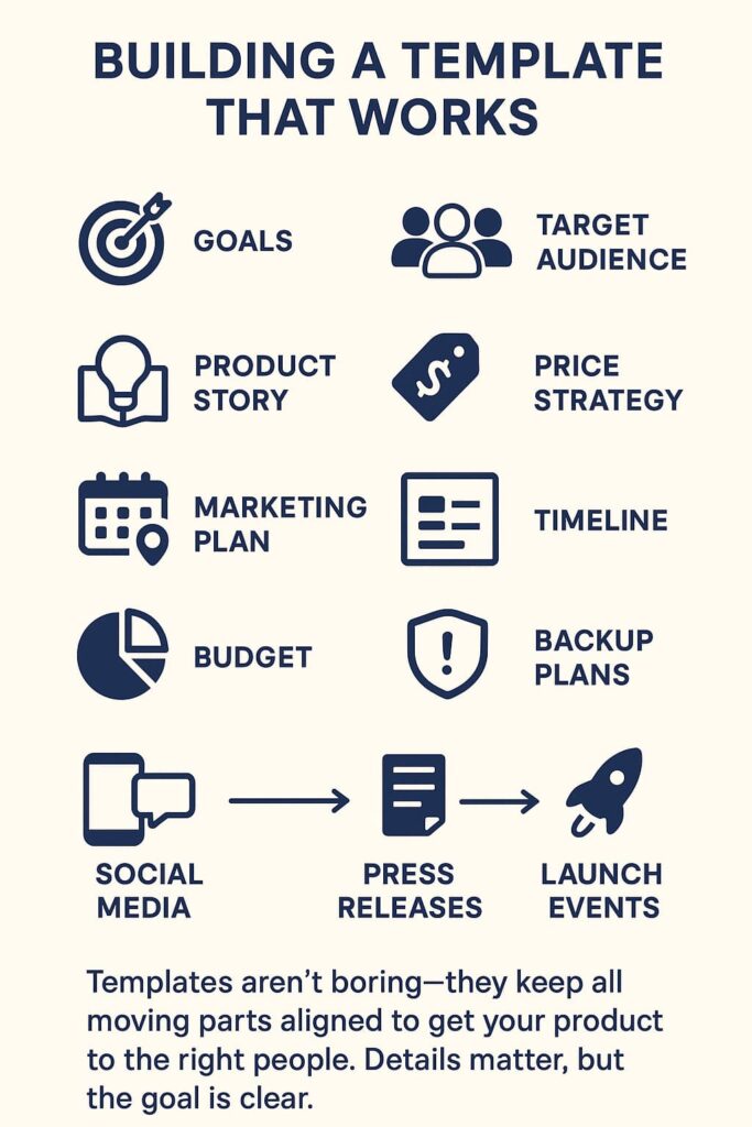 Infographic showing steps for effective Product Launch Templates & Examples.