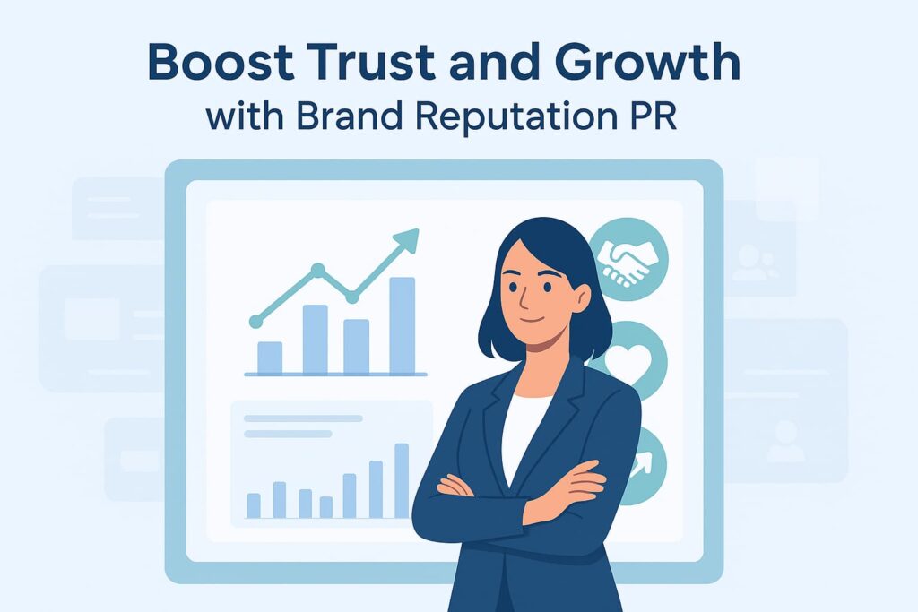 An illustration showcasing the importance of strategic brand reputation PR for increasing trust and sustainable expansion.