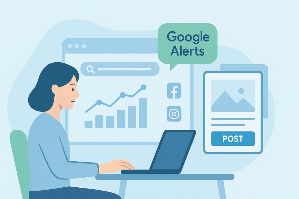 Graphic showcasing the digital tools and strategies for proactively safeguarding one's online reputation.